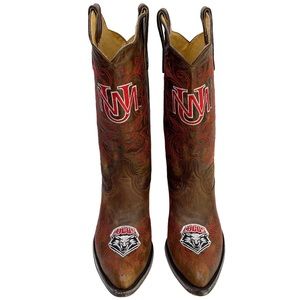 GAMEDAY BOOTS University Of New Mexico Lobos NEW Brown Cowboy Boots Size 9.5